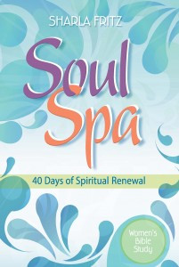 Soul Spa: 40 Days of Spiritual Renewal Book Cover by Sharla Fritz - Discover your personal soul and me spa for inner peace and spiritual growth