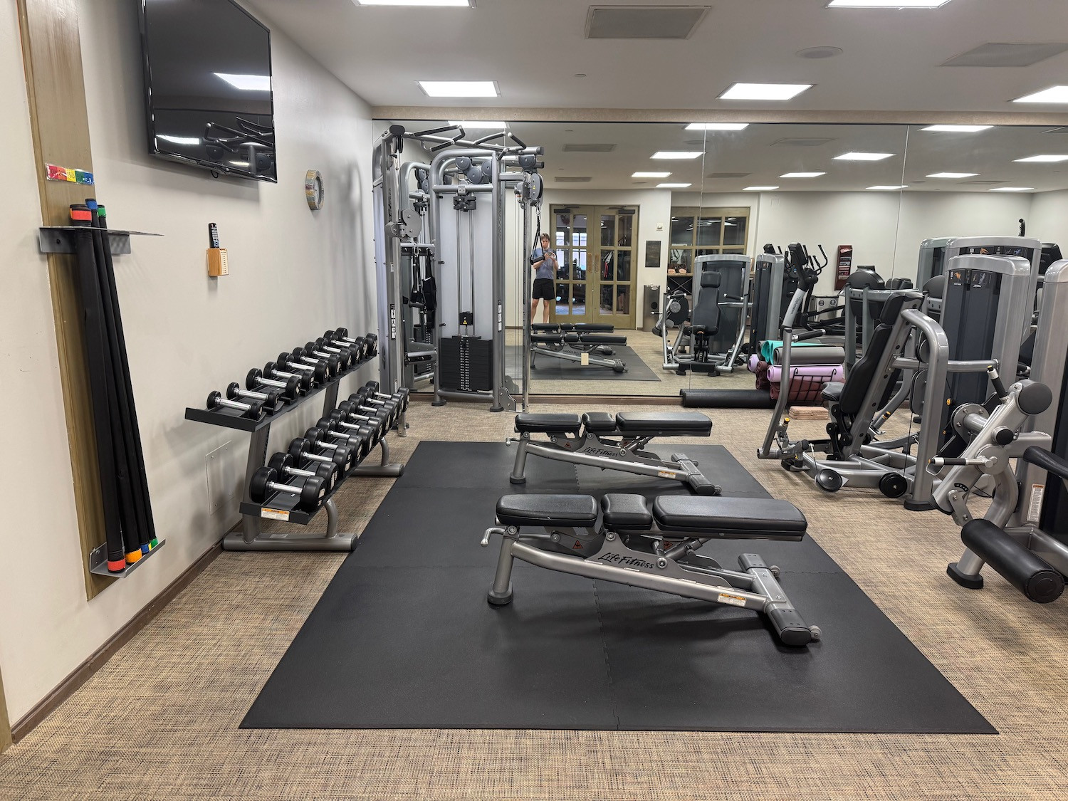 Fitness center at Hyatt Regency Tamaya Resort & Spa.