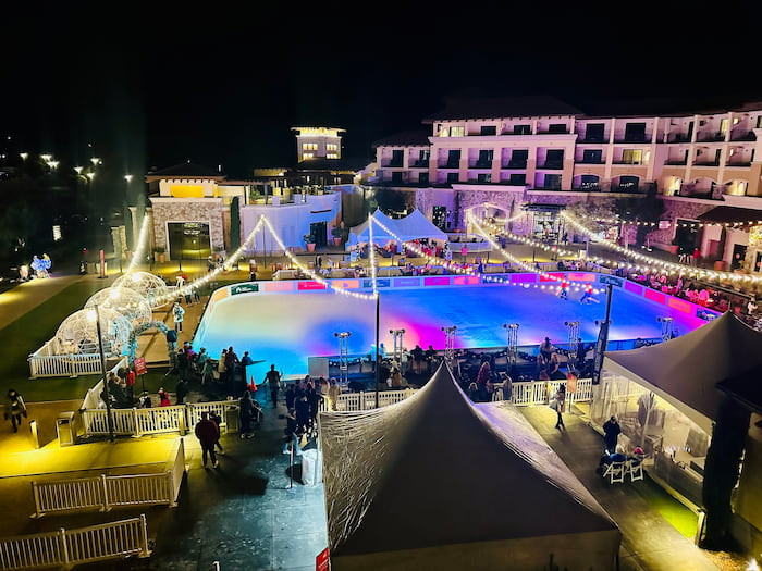 Holiday ice rink at the Meritage Resort and Spa in Napa Valley