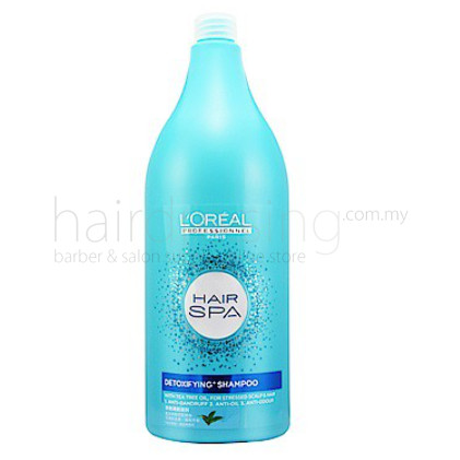 Loreal Hair Spa Detoxifying Shampoo 1500ml bottle - Deeply cleanse and revitalize your scalp with Loreal detox shampoo for healthy hair.