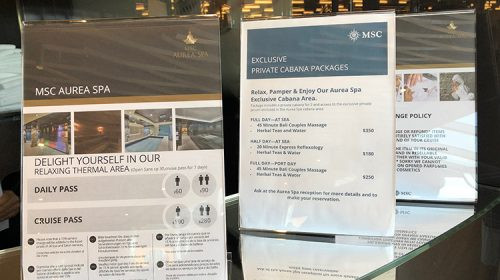 MSC Seaside Thermal Spa Packages