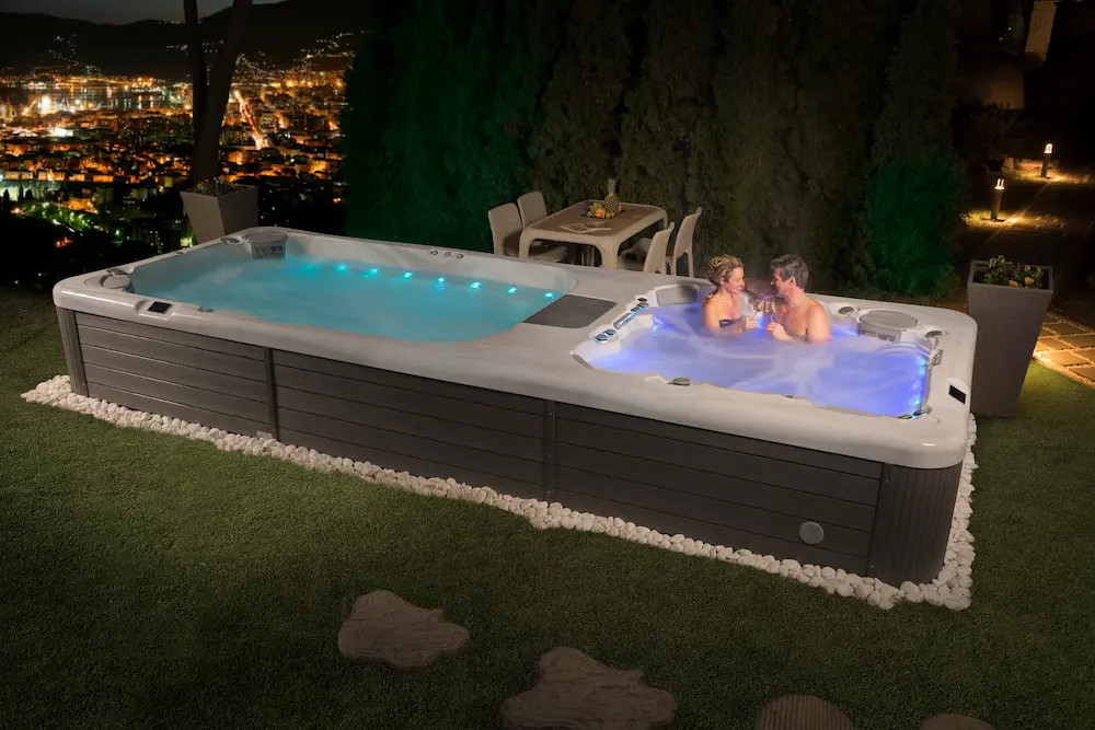 Swim Spa with Built-in Hot Tub Cost