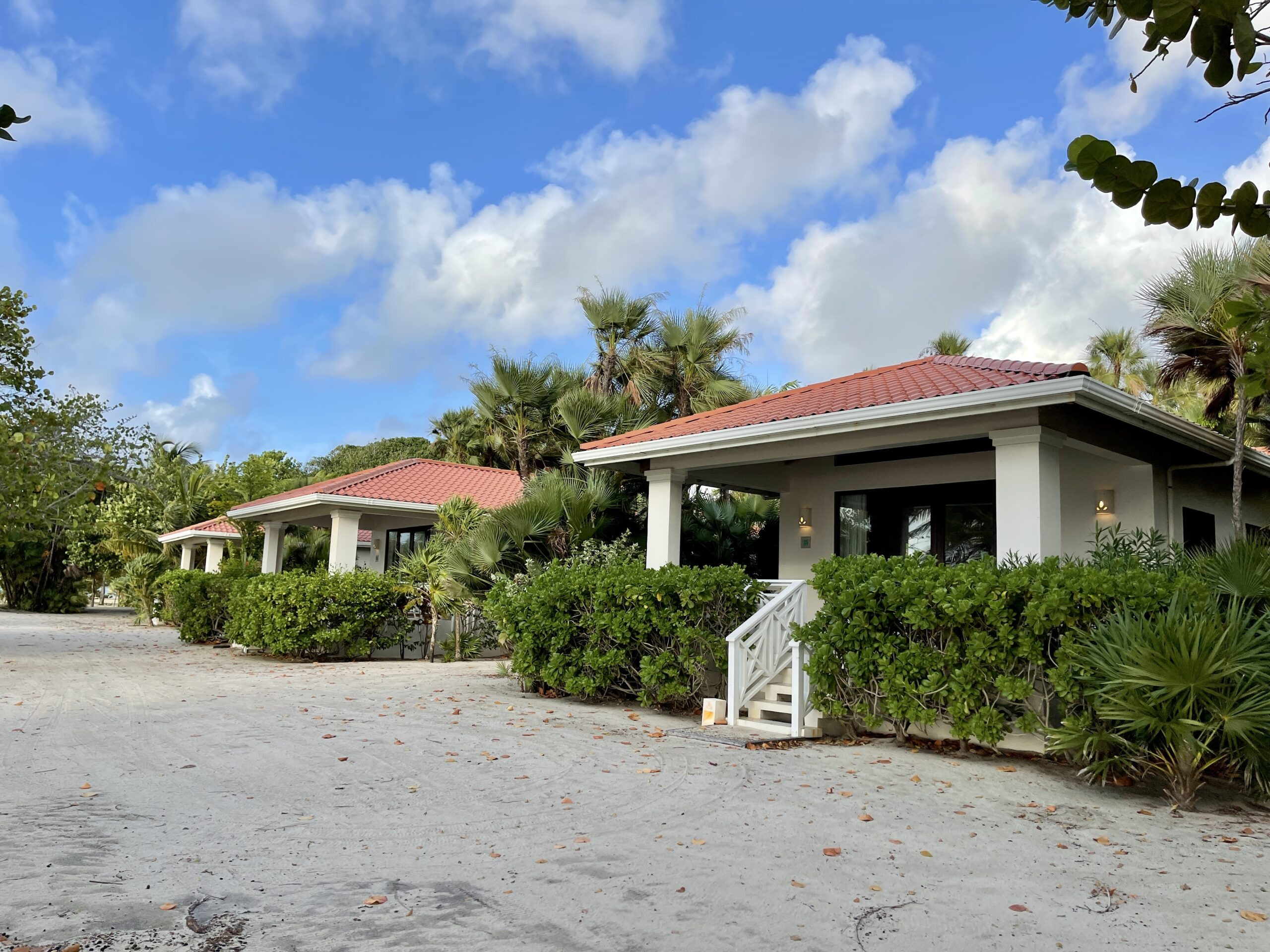 Beach bungalows at Naia Resort and Spa in Placencia Belize