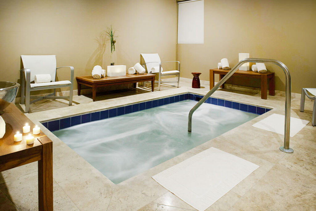 Relaxing hot tub at The Atlantic Hotel & Spa in Fort Lauderdale, Florida