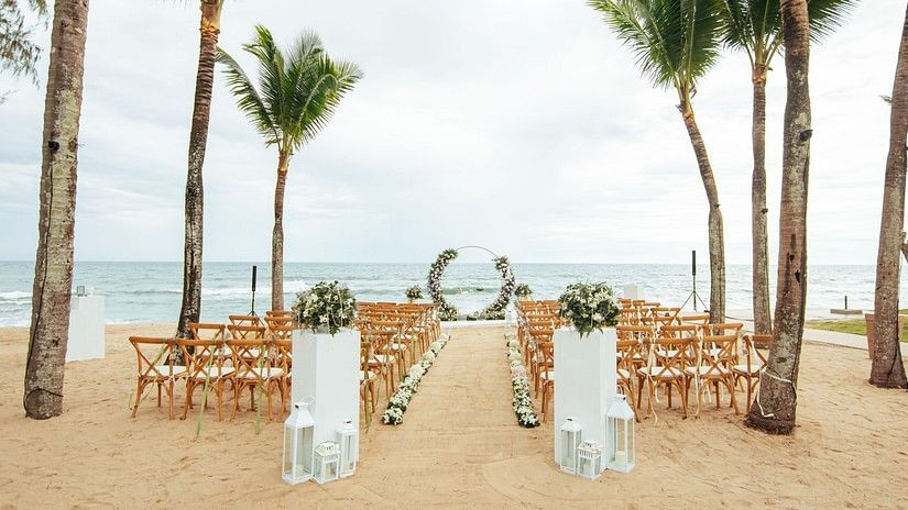 Beachfront Wedding Setup at Natai Beach Resort