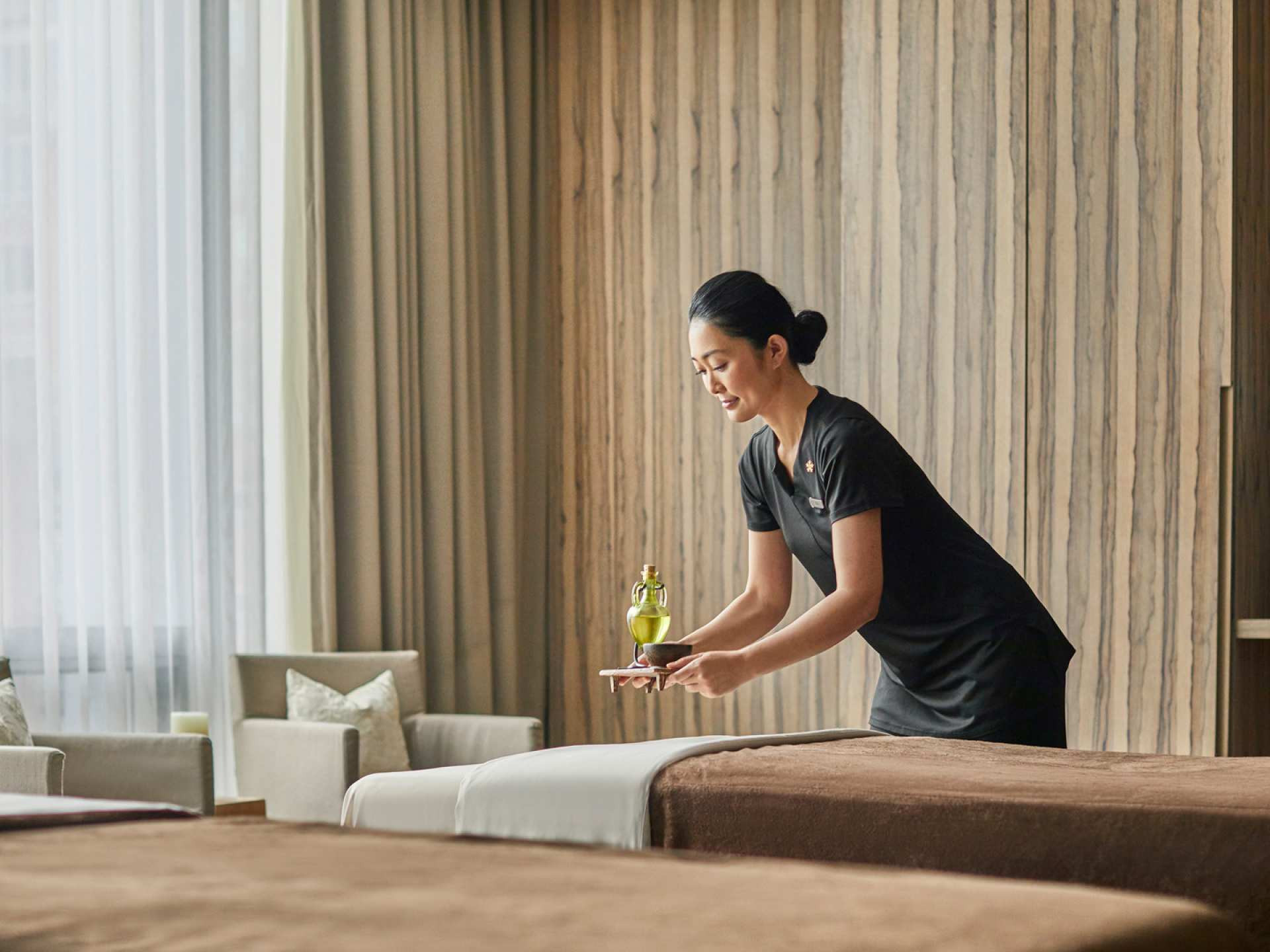 Massage room at the Spa at Four Seasons Toronto