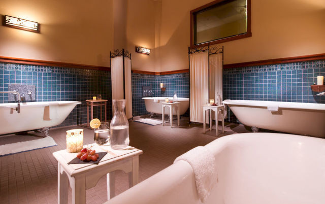 Candlelit Clawfoot Tub Bonneville Hot Springs Resort