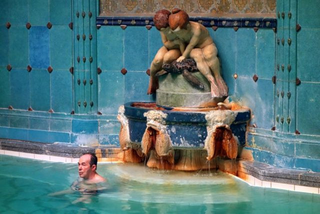 Gellért Baths mineral hot water spouts