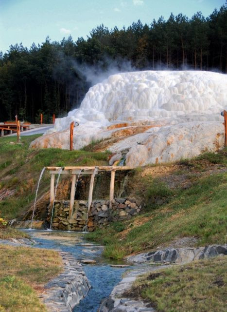 Salt Hill Thermal Spa travertine pools