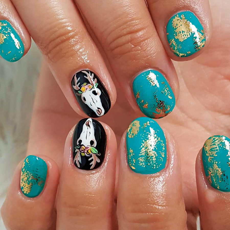 Karen Pham's custom nail designs offering a unique artistic touch to nail care.